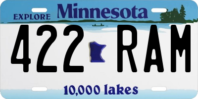 MN license plate 422RAM