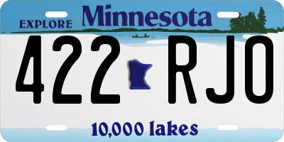 MN license plate 422RJO