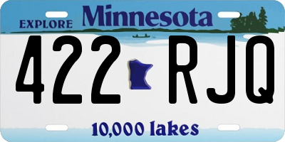 MN license plate 422RJQ