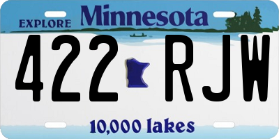 MN license plate 422RJW
