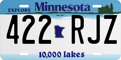 MN license plate 422RJZ