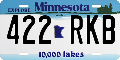 MN license plate 422RKB
