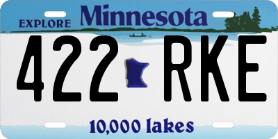 MN license plate 422RKE