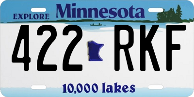 MN license plate 422RKF