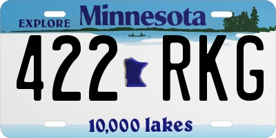 MN license plate 422RKG