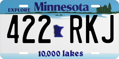 MN license plate 422RKJ
