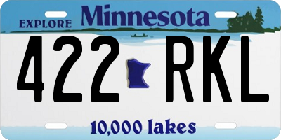 MN license plate 422RKL