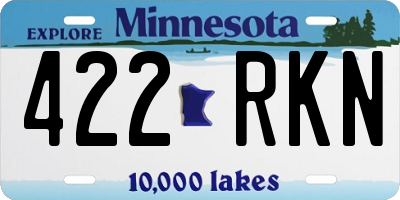 MN license plate 422RKN