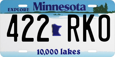 MN license plate 422RKO