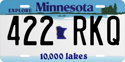 MN license plate 422RKQ