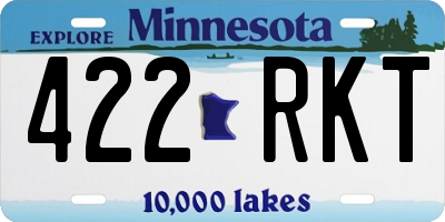 MN license plate 422RKT