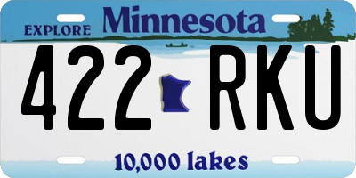 MN license plate 422RKU