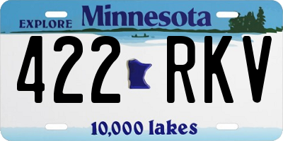 MN license plate 422RKV