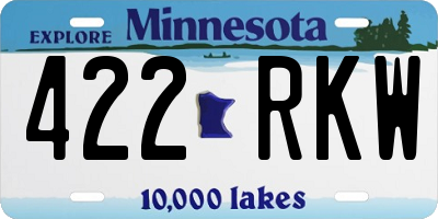 MN license plate 422RKW
