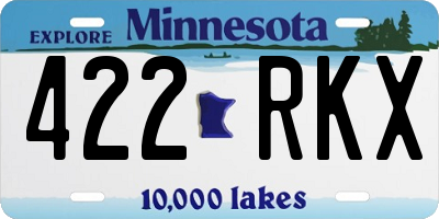 MN license plate 422RKX