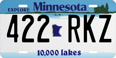 MN license plate 422RKZ