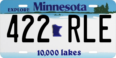 MN license plate 422RLE