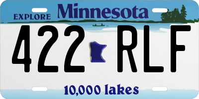 MN license plate 422RLF