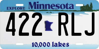 MN license plate 422RLJ