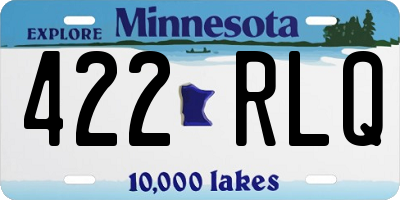 MN license plate 422RLQ