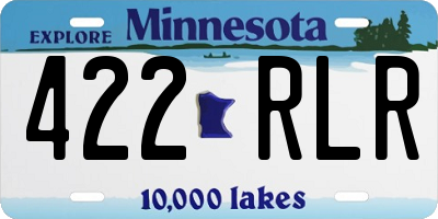 MN license plate 422RLR