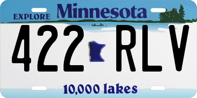 MN license plate 422RLV