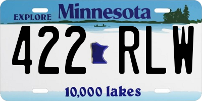 MN license plate 422RLW