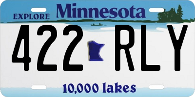 MN license plate 422RLY