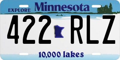 MN license plate 422RLZ