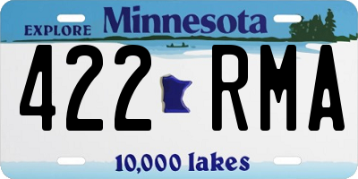 MN license plate 422RMA
