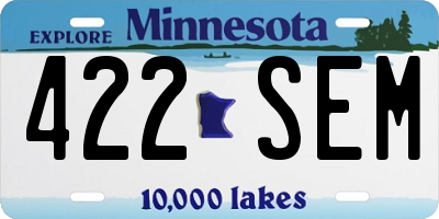 MN license plate 422SEM