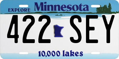 MN license plate 422SEY