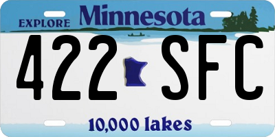 MN license plate 422SFC