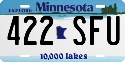 MN license plate 422SFU