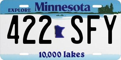 MN license plate 422SFY