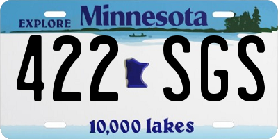 MN license plate 422SGS