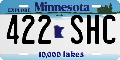 MN license plate 422SHC
