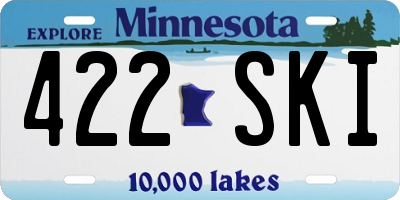 MN license plate 422SKI