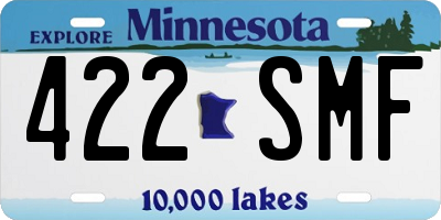 MN license plate 422SMF