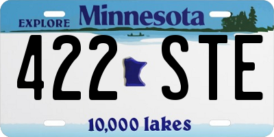 MN license plate 422STE