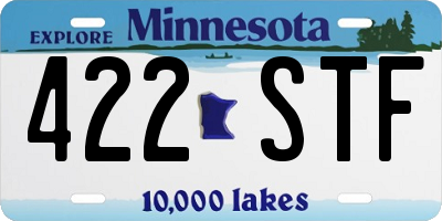 MN license plate 422STF