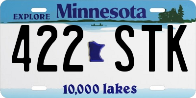 MN license plate 422STK