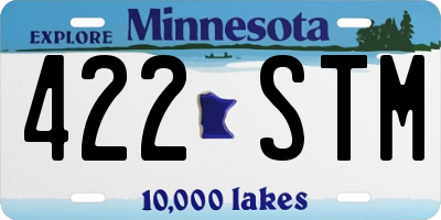 MN license plate 422STM