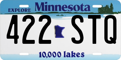 MN license plate 422STQ
