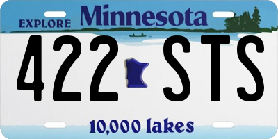 MN license plate 422STS