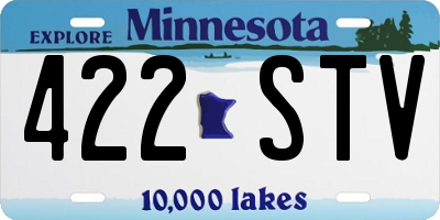 MN license plate 422STV