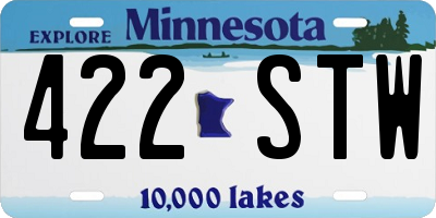 MN license plate 422STW