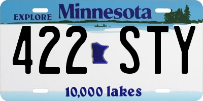 MN license plate 422STY