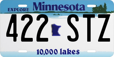 MN license plate 422STZ