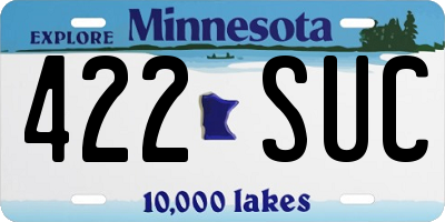 MN license plate 422SUC
